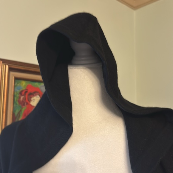 SKULL CASHMERE EASTON WOMENS OPEN FRONT BLACK HOODED CARDIGAN.   NWOT
Size M - Picture 6 of 11